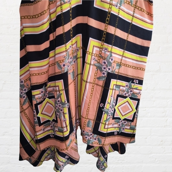 Nanette Lepore chain and floral maxi handkerchief hem dress - Picture 9 of 12